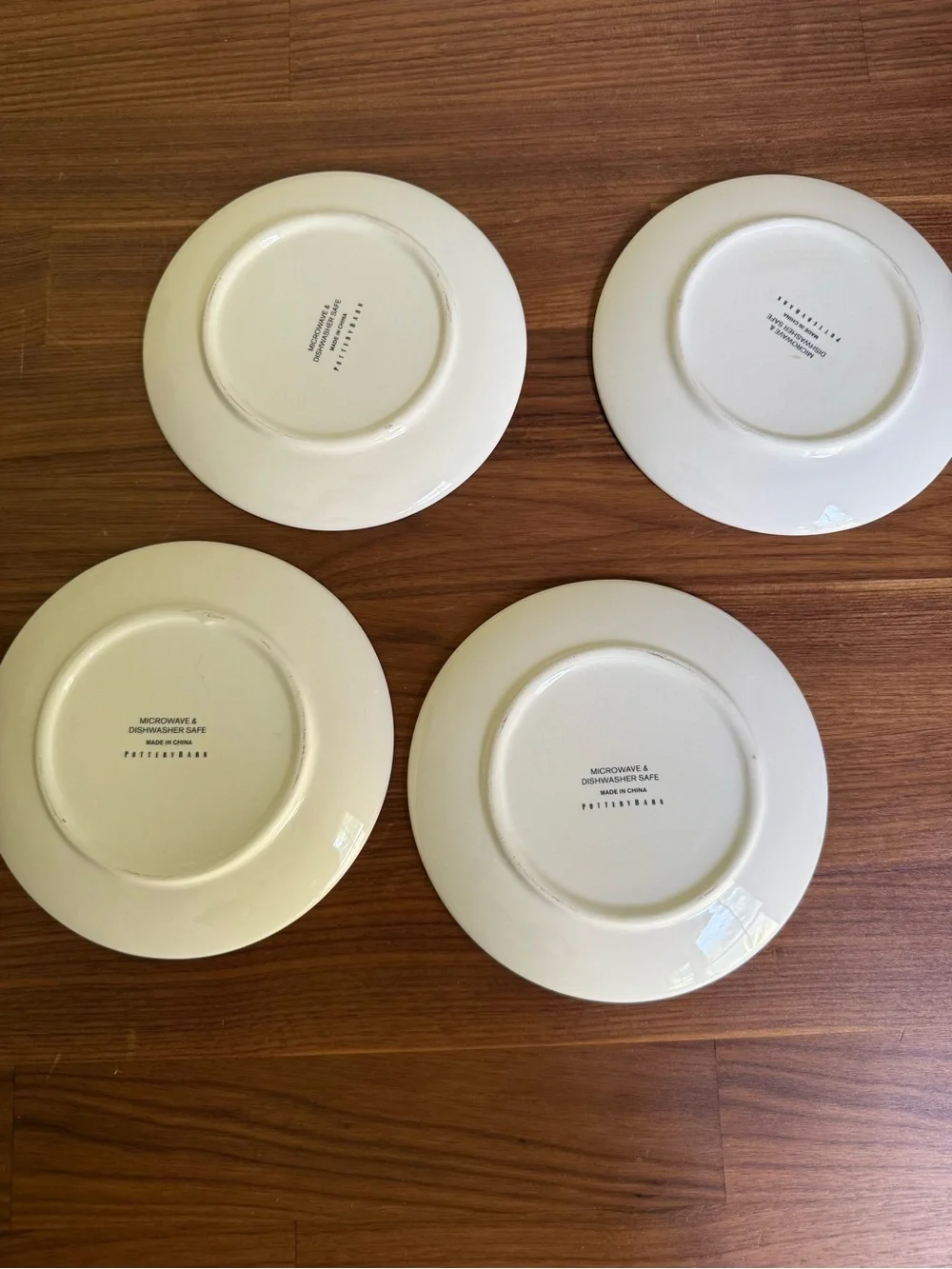 Pottery Barn Handpainted Pumpkin Appetizer Plates Set of 4 (Fall Thanksgiving)